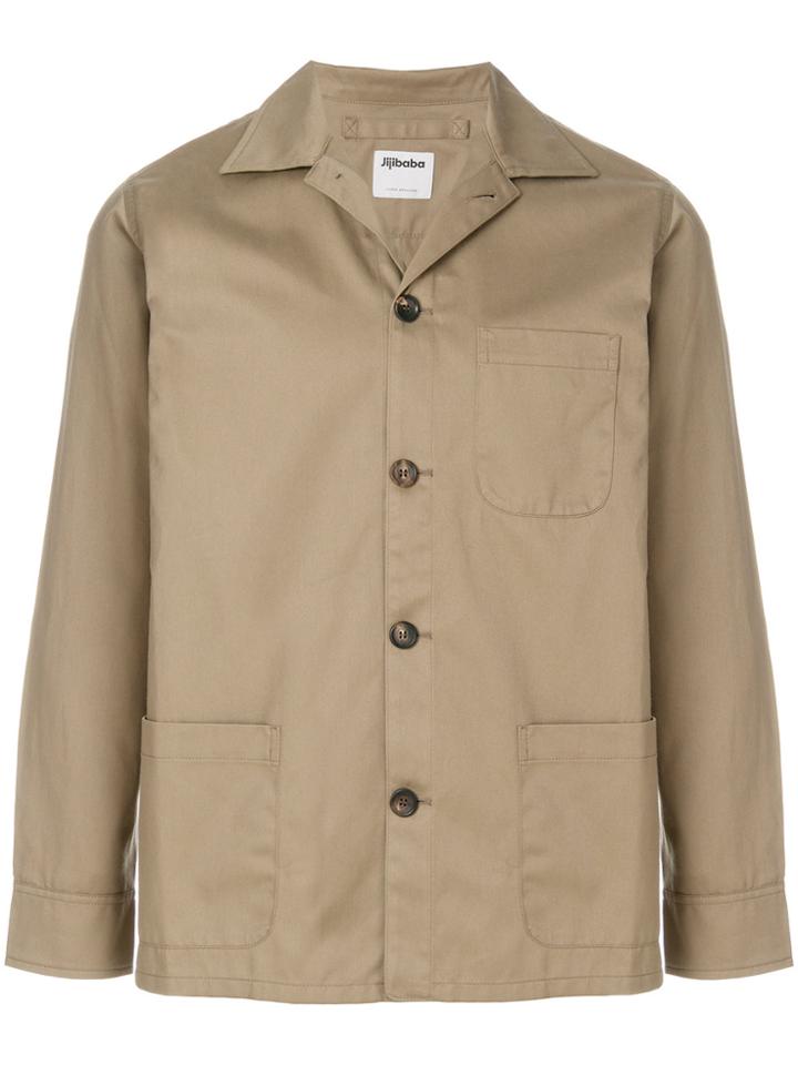 Jijibaba Single Breasted Gabardine Jacket - Nude & Neutrals