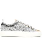 No21 Platform Glitter Sneakers - Grey