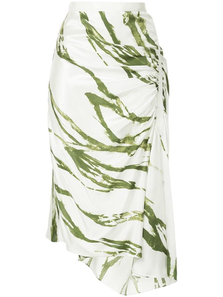 Christopher Esber Abstract Print Asymmetric Skirt - White