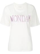 Alberta Ferretti Monday Embroidered T-shirt - White