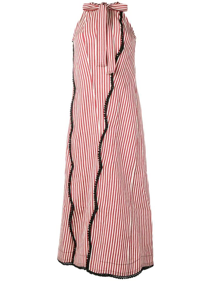 Jw Anderson Contrast Trim Midi Dress - Red