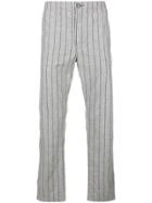 Neighborhood Straight-leg Striped Trousers - Grey