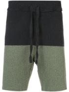 Osklen Knitted Colour Block Shorts - Blue