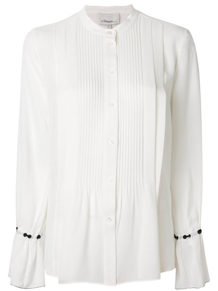 3.1 Phillip Lim Long-sleeve Pleated Shirt - White