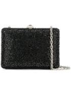 Rodo Crystal Embellished Box Clutch - Black