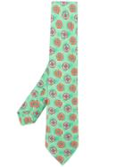 Kiton Floral Print Tie - Green