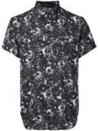 Roar - Rose And Gun Print Shirt - Men - Polyester - I, Black, Polyester