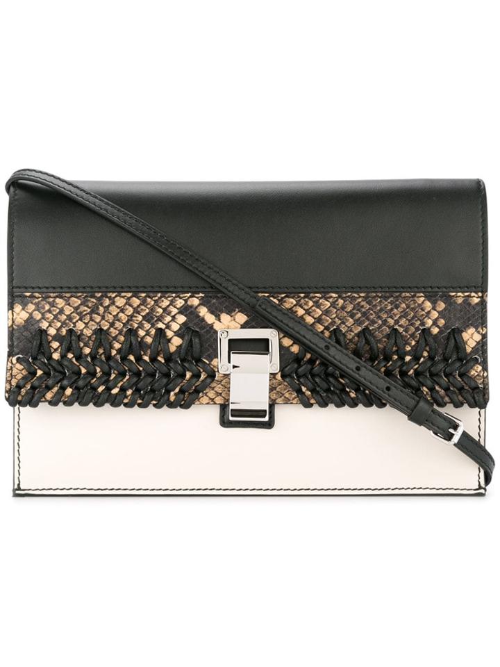 Proenza Schouler Small Lunch Bag W. Strap Embossed Python W Crochet -