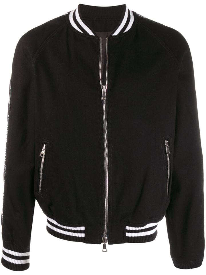Balmain Zipped Bomber Jacket - Black