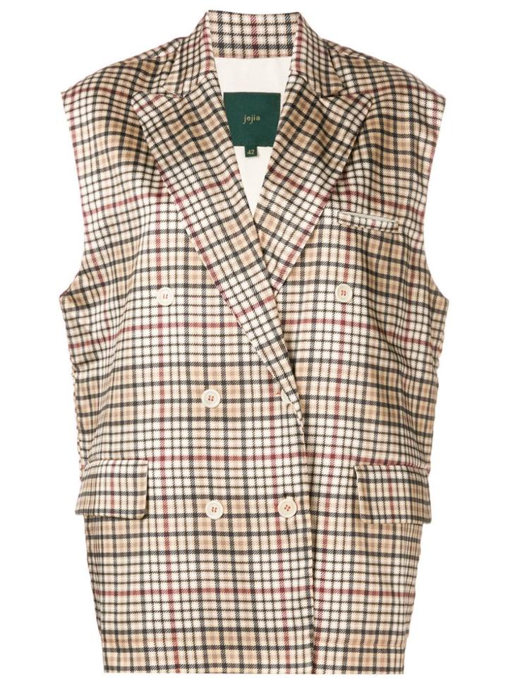 Jejia Katherine Man-style Gilet - Brown