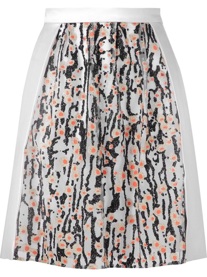 Carven Printed A-line Skirt