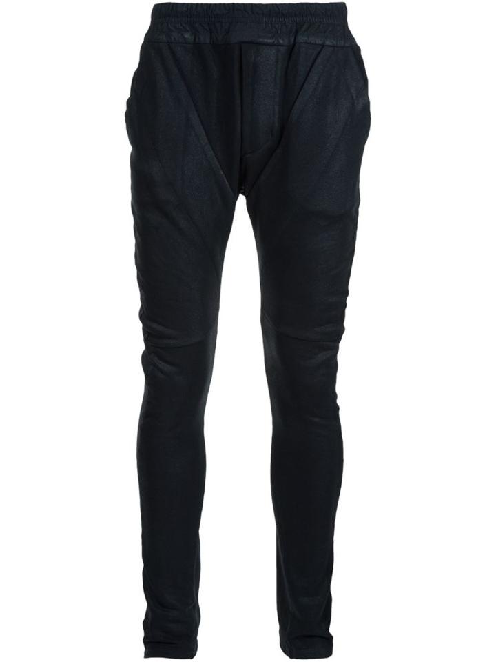 Julius Drop-crotch Skinny Trousers, Men's, Size: 3, Black, Cotton