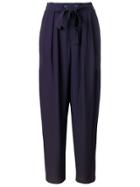 Yves Saint Laurent Vintage Tie Waist Trousers - Pink & Purple