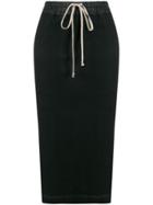 Rick Owens Drkshdw High Waist Drawstring Skirt - Black