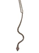 Ileana Makri 18k White Gold And Diamond Snake Necklace