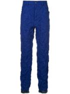 Facetasm Facetasm X Woolmark Crumpled Straight Jeans - Blue