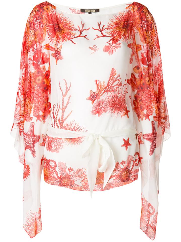 Roberto Cavalli Coral Reef Blouse - White