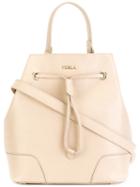 Furla - Bucket Bag With Drawstring Fastening - Women - Leather/nylon/polyurethane - One Size, Women's, Nude/neutrals, Leather/nylon/polyurethane