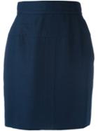 Chanel Vintage High Waist Mini Skirt, Women's, Size: 38, Blue