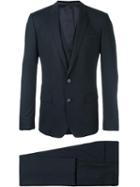 Dolce & Gabbana Three Piece Suit, Men's, Size: 52, Blue, Wool/spandex/elastane/viscose/cupro