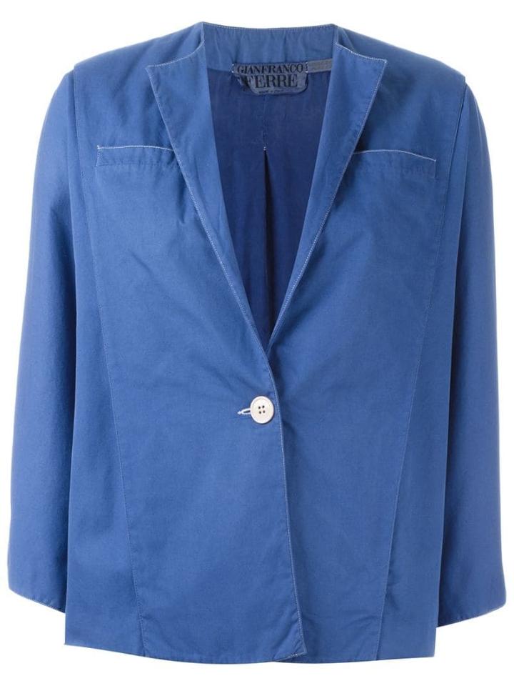 Gianfranco Ferré Pre-owned Single Button Jacket - Blue