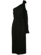 Goen.j One Shoulder Ruched Dress - Black