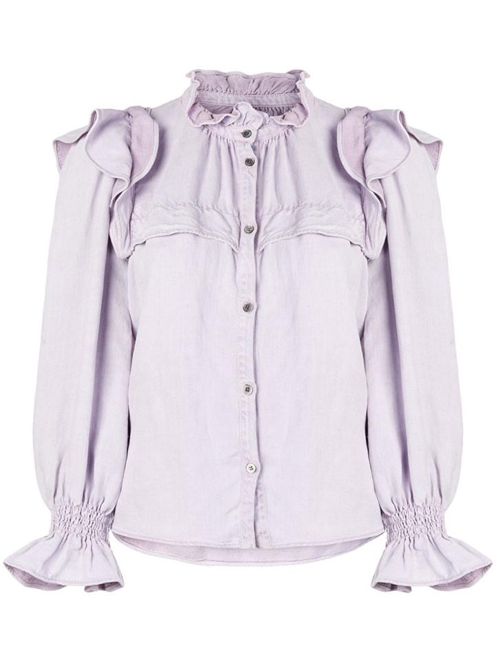 Isabel Marant Étoile Frill And Ruffle Top - Purple