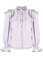 Isabel Marant Étoile Frill And Ruffle Top - Purple