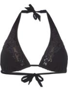 La Perla Dreamland Triangle Bikini Top, Women's, Size: 36b, Black, Polyamide/spandex/elastane/polyester