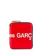 Comme Des Garçons Wallet Zip-around Logo Wallet - Red