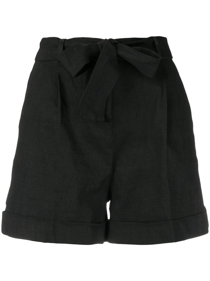 Pinko Tie Waist Shorts - Black