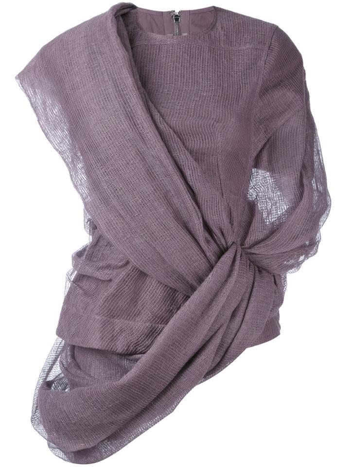 Rick Owens Asymmetric Wrap Jumper - Pink & Purple
