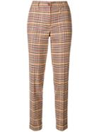P.a.r.o.s.h. Cropped Plaid Trousers - Brown