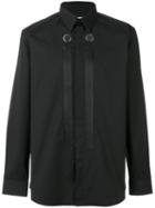 Givenchy - Button Panel Detail Shirt - Men - Cotton/polyamide/acetate - 42, Black, Cotton/polyamide/acetate