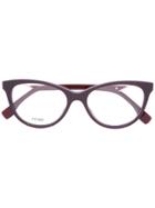 Fendi Eyewear Cat Eye Optical Glasses - Red