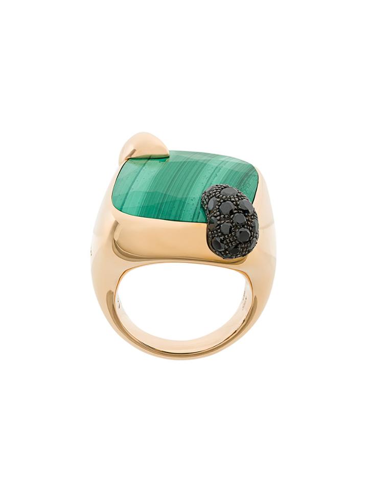 Pomellato Embellished Stone Ring - Green