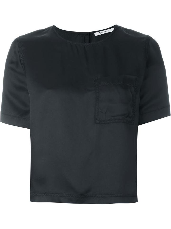 T By Alexander Wang Boxy T-shirt, Women's, Size: 4, Black, Viscose