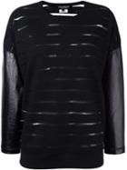 Junya Watanabe Comme Des Garçons Panelled Jumper, Women's, Size: Small, Black, Cotton/nylon/wool/polyurethane Resin