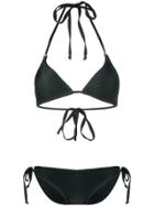 Ashley Williams Triangle Halterneck Bikini - Black