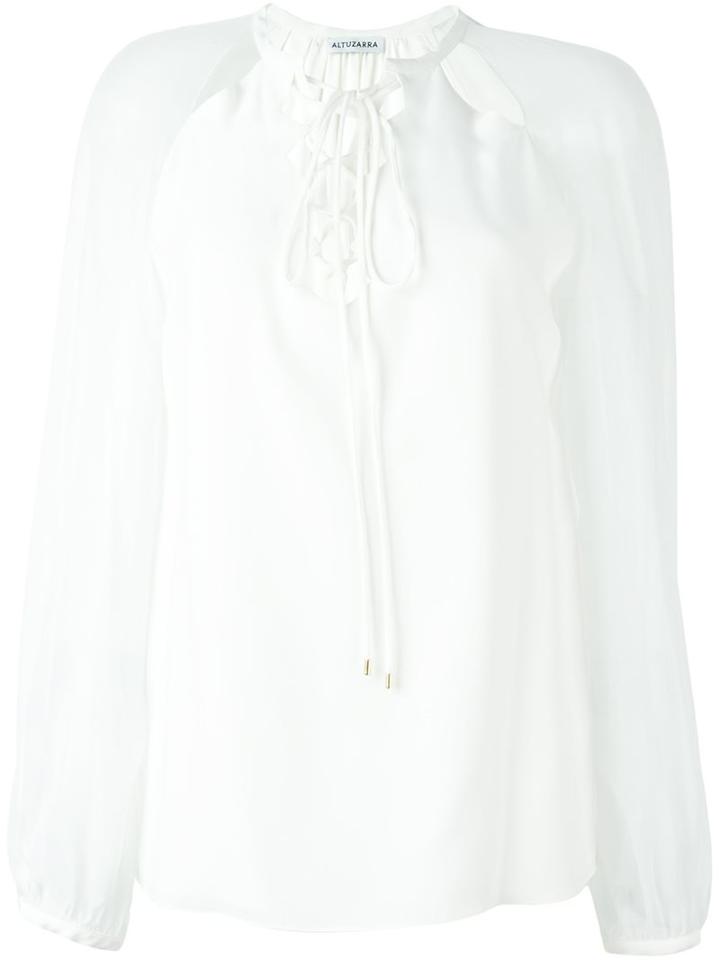 Altuzarra 'benny' Blouse, Women's, Size: 42, White, Silk