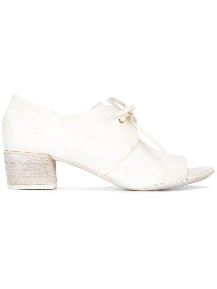 Marsèll Peep Toe Lace-up Pumps - White