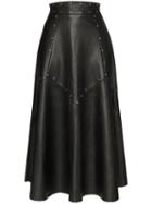 Skiim Studded Leather Maxi Skirt - Black