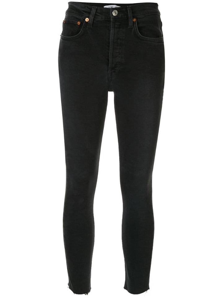 Re/done Cropped Skinny-fit Jeans - Blue