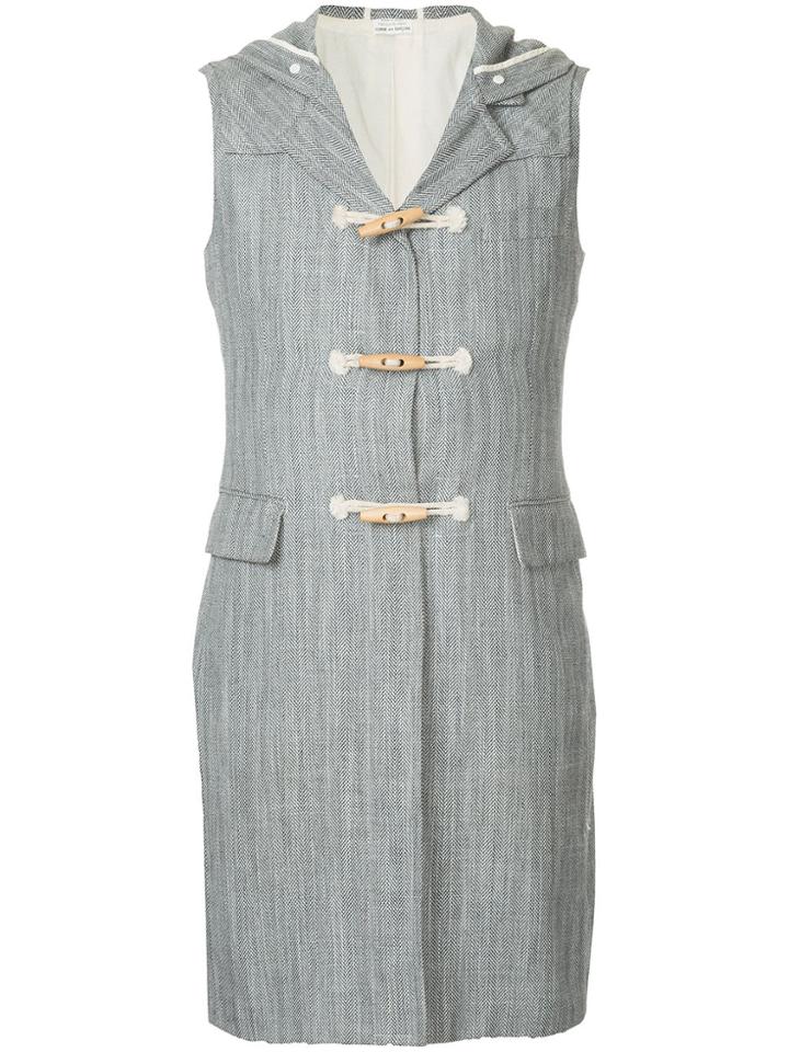 Comme Des Garçons Vintage Hooded Long Gilet - Grey