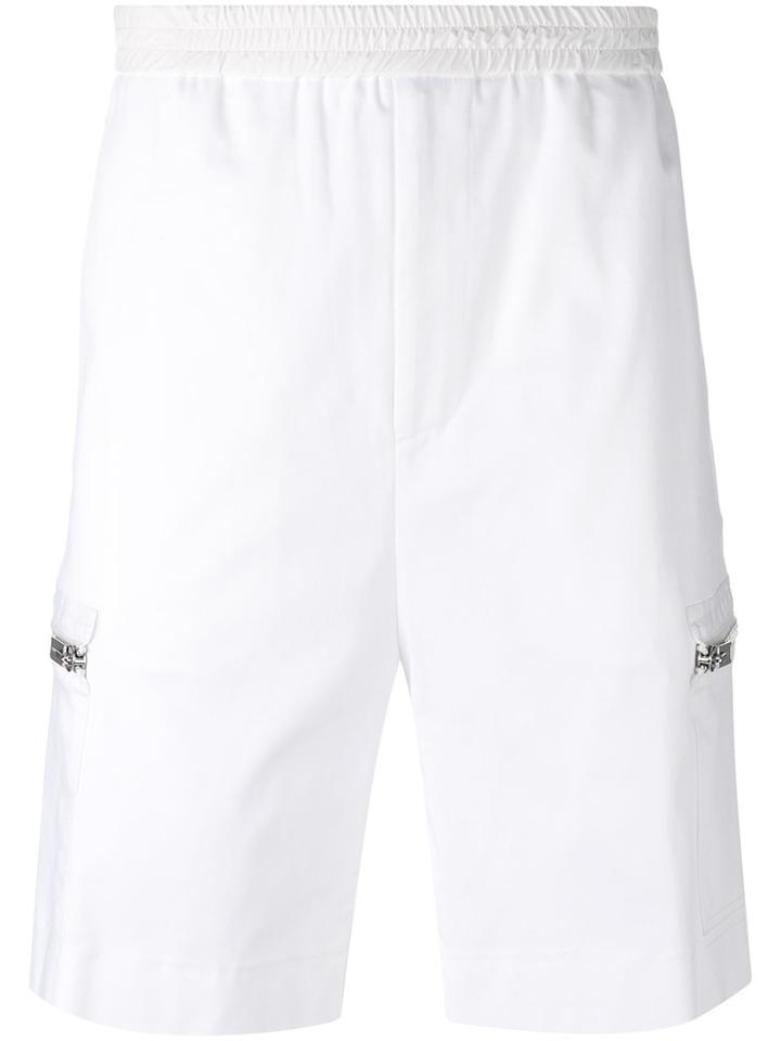 Les Hommes - Zip Pocket Cargo Shorts - Men - Cotton/polyester/spandex/elastane - 48, White, Cotton/polyester/spandex/elastane