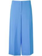 Diane Von Furstenberg Cropped Flared Trousers - Blue