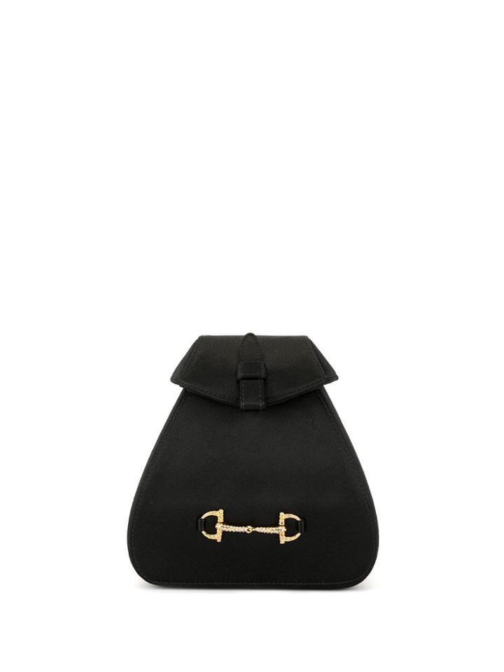 Gucci Pre-owned Mini Rhinestone Horsebit Backpack - Black