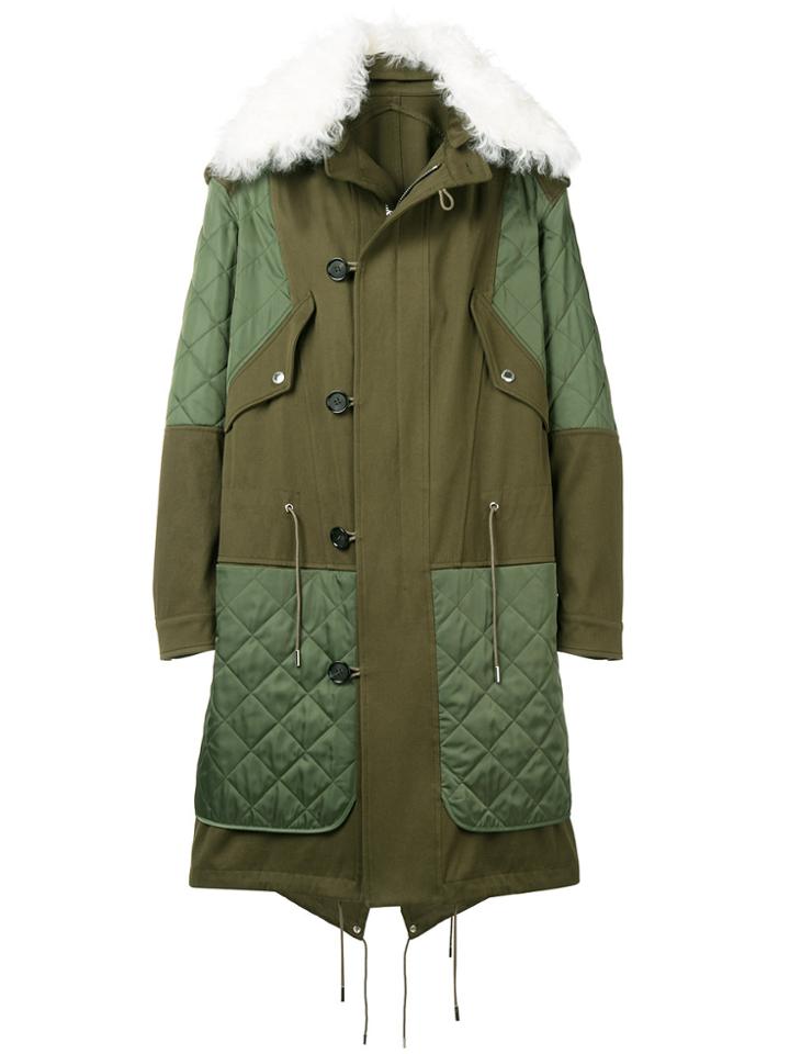 Alexander Mcqueen Eyewear Deconstructed Parka - Green