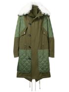 Alexander Mcqueen Eyewear Deconstructed Parka - Green