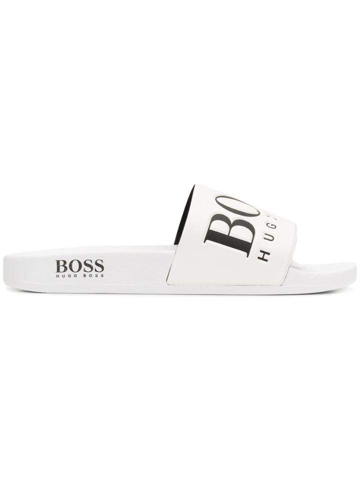 Boss Hugo Boss Logo Pool Slides - White